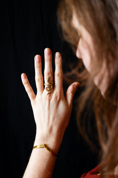 Wave Brass Bracelet
