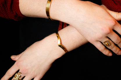 Wave Brass Bracelet