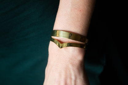 Wave Brass Bracelet