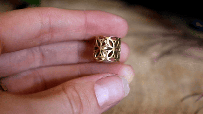 Flower of Life Brass Dreadlock Bead