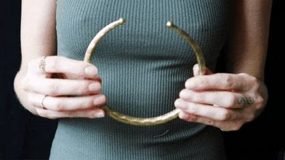 Textured Brass Collar Necklace