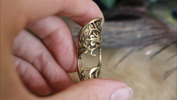 Golden Tree of Life Dreadlock Bead